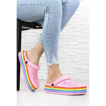 Dámské pantofle DnesObouvam.cz Růžové gumové pantofle W3023PI Velikost: 36