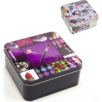 Dóza na potraviny Dóza plech kosmetická 15x15x7 cm 2ASS