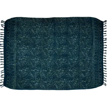 Šátek Sarong batikovaný, Ještěrky, pareo BO Batik, modrý