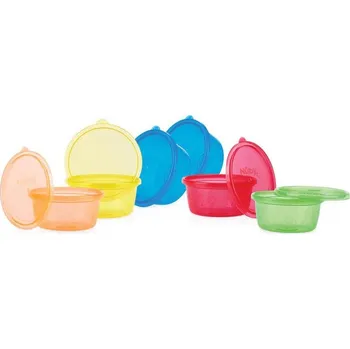 NUBY Miska na svačinu s víčkem, 300 ml, 6 m+ (6 ks)