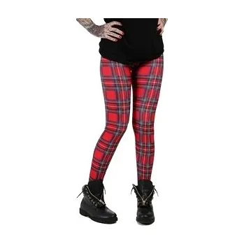 Dámské legíny Punkové legíny dámské Red Tartan