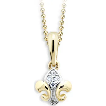 Přívěsek CUTIE zlatý přívěsek lilie C2219 CUC2219-40-10-X-1