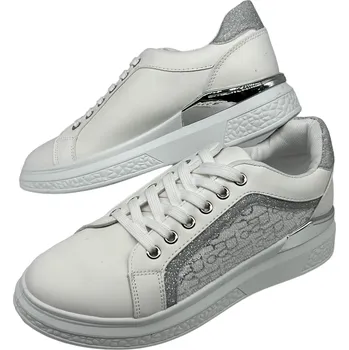 Dámské tenisky Lathay Dámské bílé šněrovací tenisky 08 Barva: Bílá, Velikost: 38