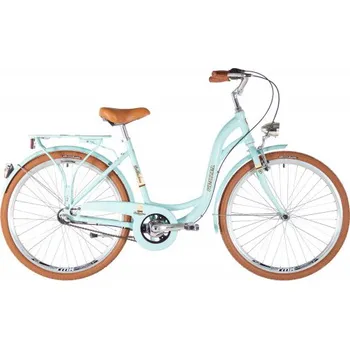 Městské kolo Kenzel Retro kolo Bellissima Deluxe 7spd 26" 2026 tyrkysovo-hnědé