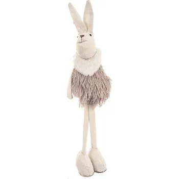 Velikonoční dekorace Zajíc plyš hnědý 15x8x42cm