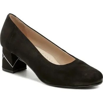 Dámské lodičky Pulso AF-972V nubuk černé dámské nadměrné lodičky EU 45 + DÁREK