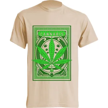 Pánské oblečení levne-bavlnene-tricko-potisk-konopi Barva: Lime stone - krémová, velikost: XXL