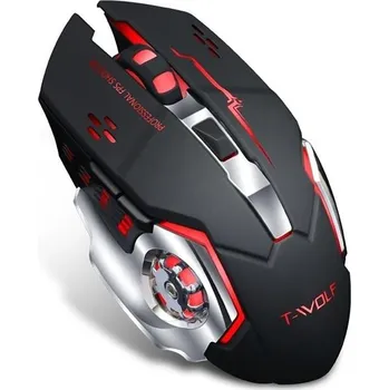 Bezdrátová herní myš RGB LED, 1200-2400 DPI