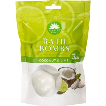 Koupelová kosmetika Elysium Spa šumivá bomba do koupele Kokos a Limetka 3ks