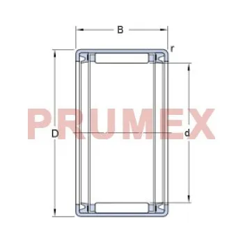 SKF HK 3516.2RS jehlové ložisko s lisovaným pouzdrem