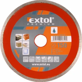 Řezný kotouč Kotouč diamantový řezný celoobvodový, 180x22,2mm, mokré řezání EXTOL-PREMIUM