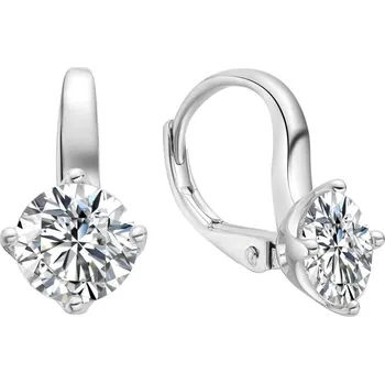 Náušnice NUBIS® Stříbrné náušnice se zirkonem 7mm - NB-3328-07