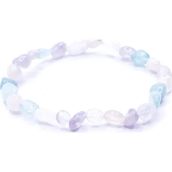 Náramek Milujeme Kameny Akvamarín, ametyst a růženín - náramek čočka NCK116 167962