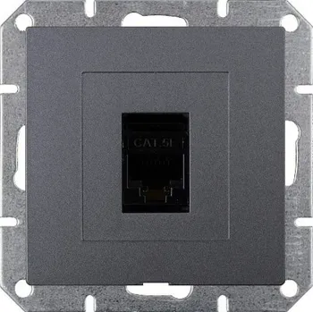 Stavebniny Timex Zásuvka PC 8pin 1x OPUS premium grafit