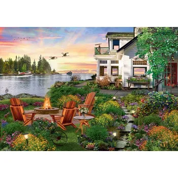 Puzzle Puzzle STEP puzzle Dům u řeky, 4000 dílků + k objednávce puzzle zdarma