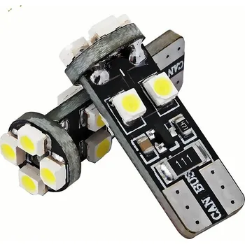 Autožárovka LED žárovka T10 W5W CAN-BUS 12V bílá, 8 SMD LED, 1ks