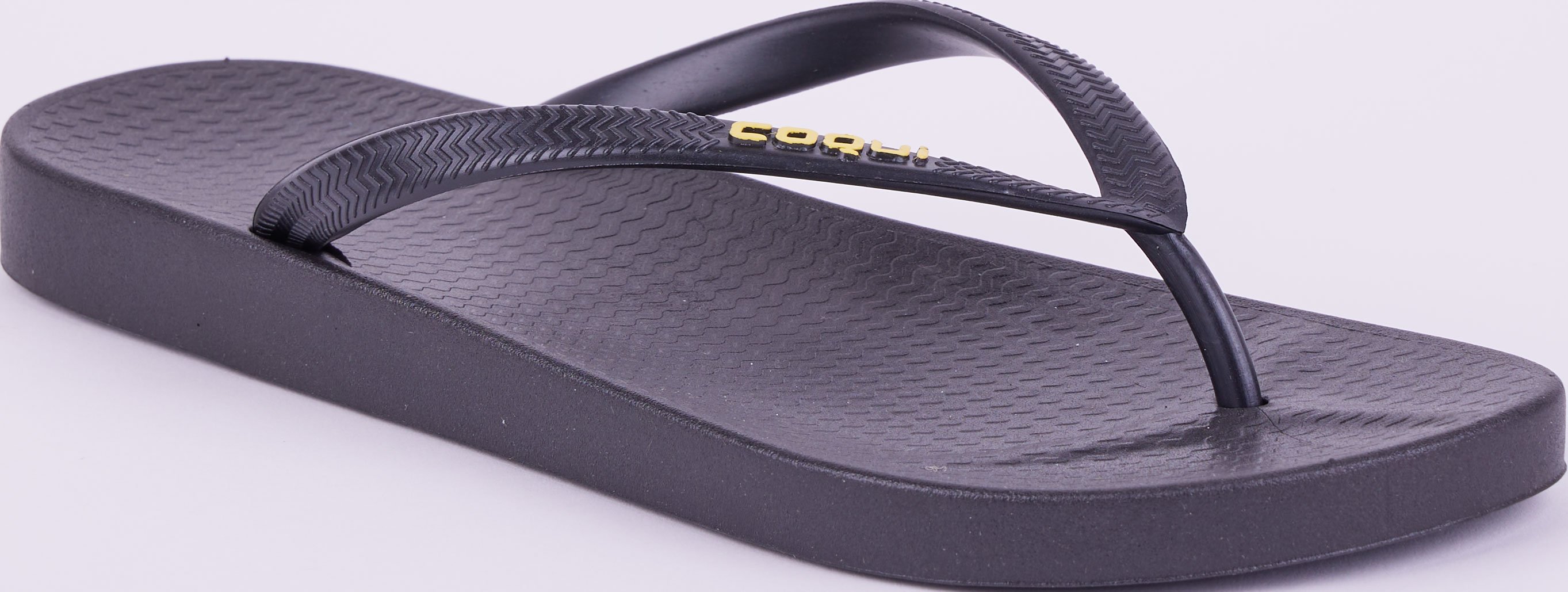 Žabky COQUI Black/Primrose Yellow 37