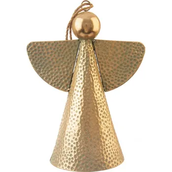 Vánoční dekorace Anděl kov zlatý 29x18x39 cm