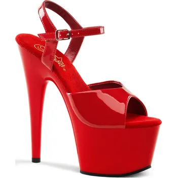 Dámské erotické boty Pleaser Adore-709 Red/Red Velikost 38