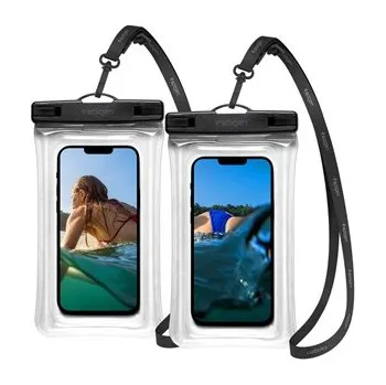 Spigen Aqua Shield A610 voděodolné plovoucí pouzdro na mobil s IPX8 čiré 2ks