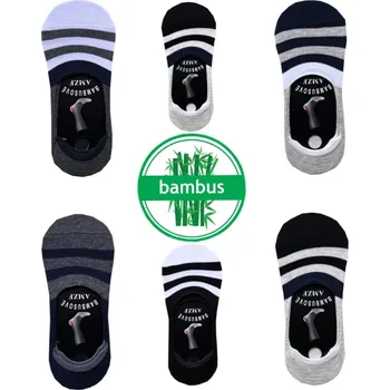 Pánské ponožky ZM Pánské bambusové ťapky AMZ - (6 parů v balení ) Barva: Mix barva, Velikost: 43-46