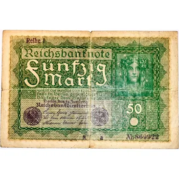 50 Mark 1919 - Německo, bankovka