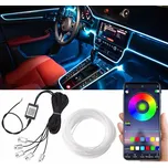 Aerbes AKCE - Ambientní LED RGB osvětlení do auta, iOS a Android s Bluetooth, 6m, 12V
