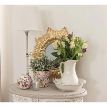 Keramická dekorační koule s květy Lovely Flowers M - Ø12*11 cm