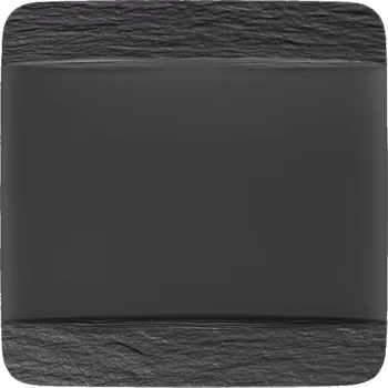 Talíř Čtvercový mělký talíř, kolekce Manufacture Rock - Villeroy & Boch