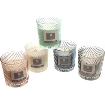 Svíčka Svíčka sklo s vůní 9x9x10 cm 5ASS