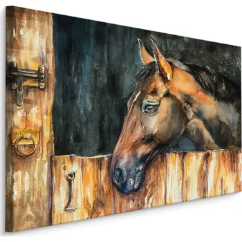 MyBestHome BOX Plátno Kůň Ve Stáji Varianta: 30x20