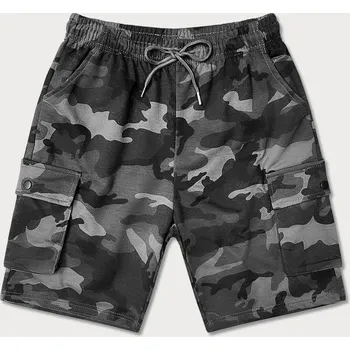 Pánské kraťasy Světle šedé pánské maskáčové kraťasy (8K282-2) odstíny šedé M