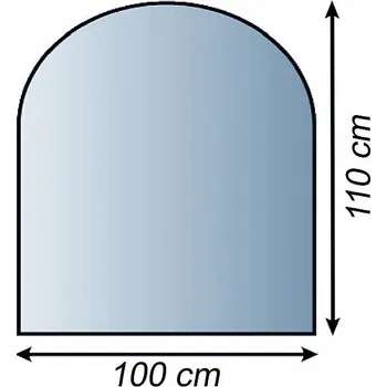 LIENBACHER sklo pod kamna 1000x1100mm, fazeta 20 mm, půloblouk