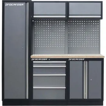 Procarosa® Sestava dílenského nábytku Procarosa PROFI TGBCW-130400 Pracovní deska:: dřevěná