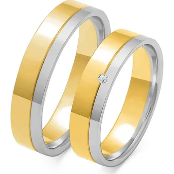Prsten SOFIA zlatý pánský snubní prsten ZSOE-10MYG+WG