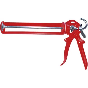 Pistole vytlačovací červená, na PU tmel, silikon atd.