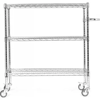 Servírovací stolek Dílenský a cateringový vozík, rovné police, 61 x 92 x 100 cm, max 300 kg, 3 pol.