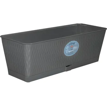 Truhlík Stefanplast Liberty samozavlažovací truhlík grafit 50 cm