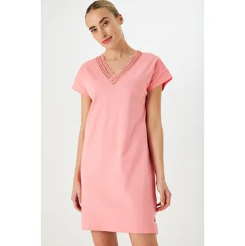 Dámské šaty GARCIA DÁMSKÉ TRIČKOVÉ MINI ŠATY - RŮŽOVÉ L