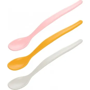 dětská jídelní sada První dětské lžíčky plastové - SADA 3ks s růžovou - Canpol