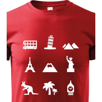 Chlapecké tričko Dětské tričko Cestování, Barva Červená, Velikost 158 cm/12 roků, Canvas Dětské tričko Bezvatriko.cz 1900