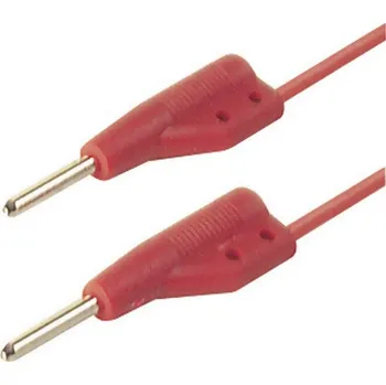 Měřicí kabel SKS Hirschmann MVL 2/100 rt měřicí kabel zástrčka 2 mm zástrčka 2 mm 1.00 m červená 1 ks