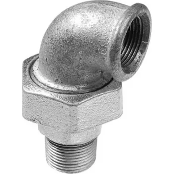 rozdělovač topení Ostatní výrobci Šroubení 097 90°, 2", rohové, s vnitřním a vnějším závitem, voda, litina, pozink