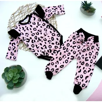 Kojenecká souprava Kojenecká souprava 2-dílná bavlna - PANTER růžová s černou - vel.62