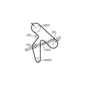 Rozvod motoru Sada rozvodového řemene GATES (GT K025391XS) - RENAULT