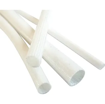 Auto elektroinstalace Bužírka žáruvzdorná se skelným vláknem 5 x 0.65mm - bílá