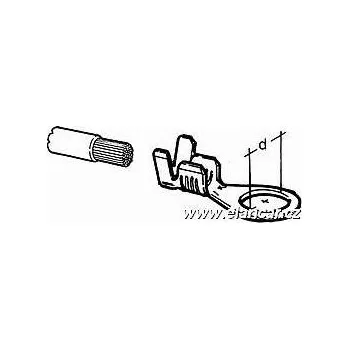 Auto elektroinstalace Kabelové oko neizolované 5mm pro kabel 0,5-1mm2 BF 11.61 - 100Ks