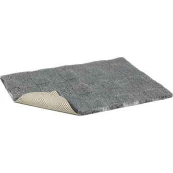 Pelíšek pro psa Vetbed protiskluz / Drybed šedá skládaný vzor 100 x 75 cm, vlas 30 mm