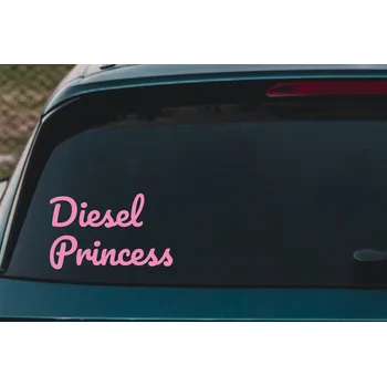 Samolepící dekorace Lepy.cz Samolepka na auto Diesel Princess Velikost (šířka x výška): 15x9cm, Barevná varianta: Tmavě šedivá