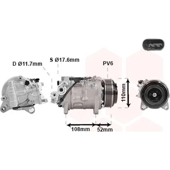 Klimatizace automobilu Kompresor, klimatizace VAN WEZEL 0600K601